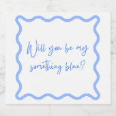 Bist du mein blaues? Vorschlag für Bridesmaid Schaumweinetikett (Einzelnes Label)