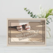 Bist du meine Bridesmaid? Bridesmädchen-Anfrage Einladung (Stehend Vorderseite)