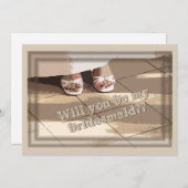 Bist du meine Bridesmaid? Bridesmädchen-Anfrage Einladung (Vorne/Hinten)