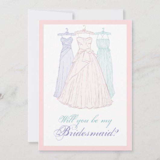 Bist du meine Bridesmaid? Einladung (Vorderseite)