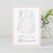 Bist du meine Bridesmaid? Einladung (Stehend Vorderseite)