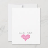 Bist du meine Bridesmaid? Rosa/graue Poemkarte V2 Einladung (Rückseite)