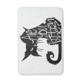 Bist du mir kitten? Beängstigende Schwarze Katze Badematte (Vorderseite Vertikal)