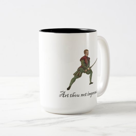 Bist du nicht beeindruckt? Coffee Zweifarbige Tasse (VorderseiteRechts)