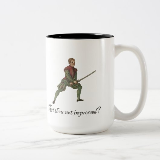 Bist du nicht beeindruckt? Coffee Zweifarbige Tasse (Rechts)