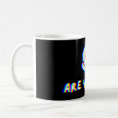 Bist du okay? Vaporwave-Ästhetik Glitch Smiley-Ges Kaffeetasse (Links)