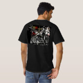 "Bist du Psychobilly oder Biker?" T-Shirt (Schwarz voll)