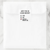 Bist du schlechter Laune? Quadratischer Aufkleber (Tasche)