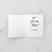 "Bist du schwanger?" Ankündigung (Innenseite)