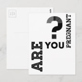 Bist du schwanger? postkarte (Vorne/Hinten)