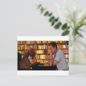 Bist du sicher, dass der Zug da ist? Postkarte (Stehend Vorderseite)