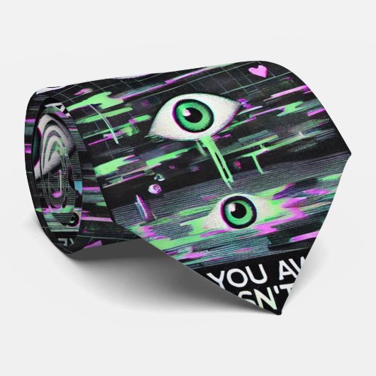 👔 "Bist du wach?" Weirdcore-👔 Krawatte (Gerollt)