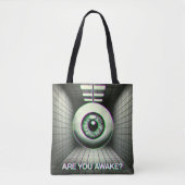 👁️ "Bist du wach?" Weirdcore Tote 👁️ Tasche (Vorderseite)