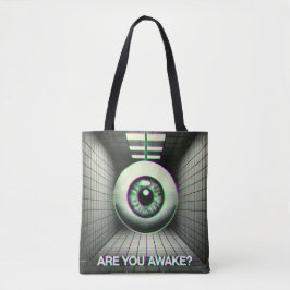 👁️ "Bist du wach?" Weirdcore Tote 👁️ Tasche