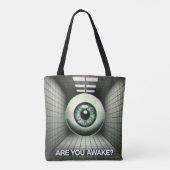 👁️ "Bist du wach?" Weirdcore Tote 👁️ Tasche (Rückseite)