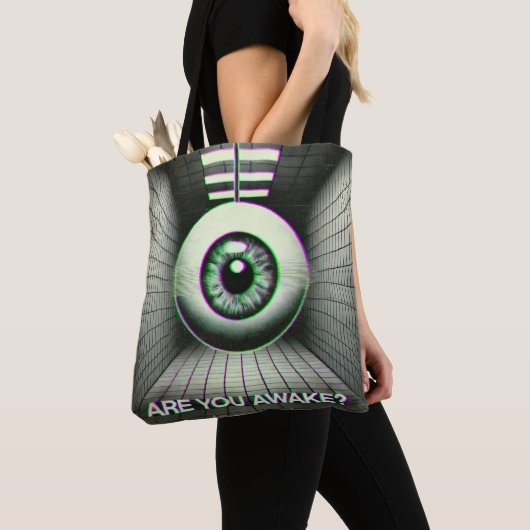 👁️ "Bist du wach?" Weirdcore Tote 👁️ Tasche (Von Nahem)