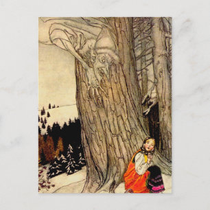 „Bist du warm?“ Feen-Kunst von Arthur Rackham Postkarte