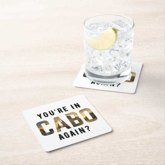 Bist du wieder in Cabo? Rechteckiger Pappuntersetzer (Vor Ort)