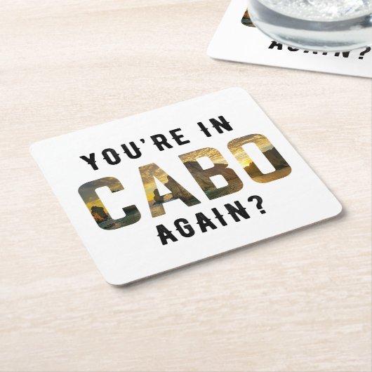 Bist du wieder in Cabo? Rechteckiger Pappuntersetzer (angewinkelt)