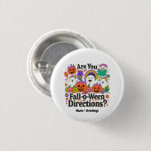Bist du zu Halloween-Lehrerin? Button (Vorne & Hinten)