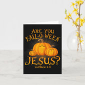 Bist du zwischen Jesus Christians Halloween Pum? Karte (Gelbe Blume)