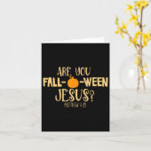 Bist du zwischen Jesus Christlichen Fall Halloween Karte (Gelbe Blume)