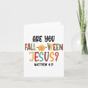 Bist du zwischen Jesus Funny Pumpkin Christlich? Karte