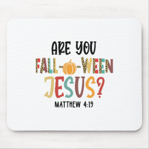 Bist du zwischen Jesus Funny Pumpkin Christlich? Mousepad