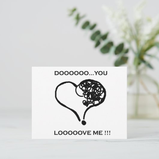 Bist du's? Liebe! Postkarte (Stehend Vorderseite)