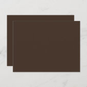 Bistre Solid Color Postkarte (Vorne/Hinten)