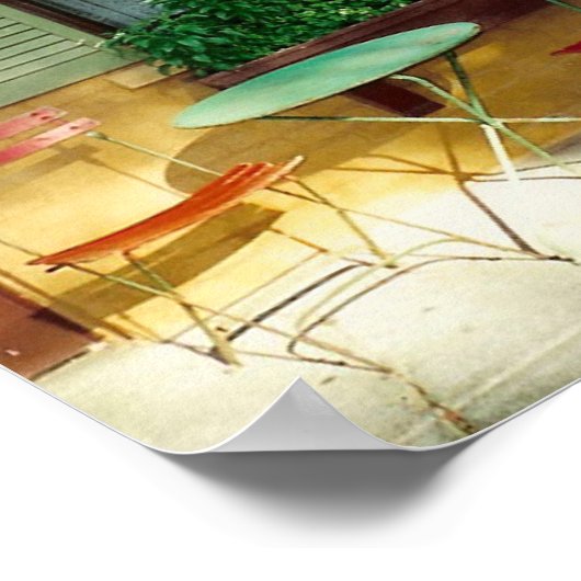 Bistro - Canvas Print Poster (Ecke)