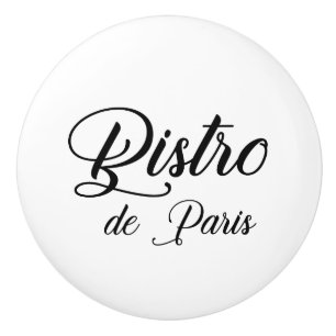 Bistro de Paris Vintager Zeichenzug Pull Keramikknauf