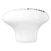 Bistro de Paris Vintager Zeichenzug Pull Keramikknauf (Seitenansicht)