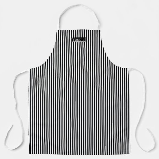 Bistro Feinschmecker Schwarz-Weiß Café Muster Schürze (Vorderseite)