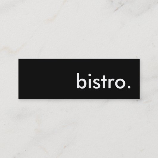 Bistro. Mini Visitenkarte (Vorderseite)