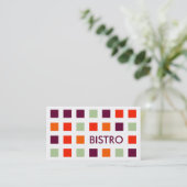 BISTRO (Mod-Quadrate) Visitenkarte (Stehend Vorderseite)