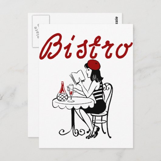 Bistro Postkarte (Vorne/Hinten)