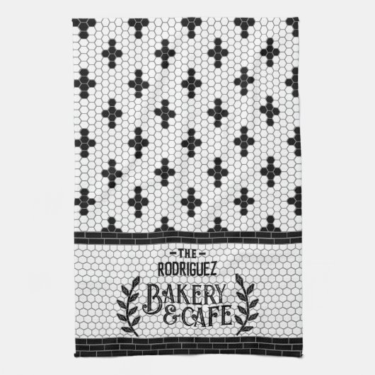 Bistro Tile Personalisierte Küche Handtuch (Vertikal)