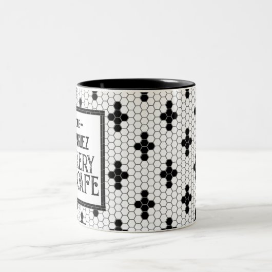Bistro Tile Personalisierte Mug Zweifarbige Tasse (Mittel)