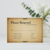 Bistro Wedding rsvp Karte (Stehend Vorderseite)