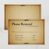 Bistro Wedding rsvp Karte (Vorne/Hinten)