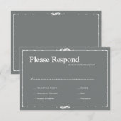 Bistro Wedding rsvp Karte (Vorne/Hinten)