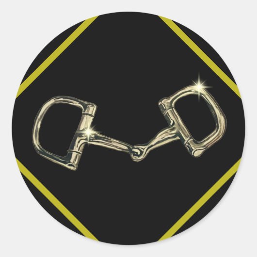 bit in diamond runder aufkleber (Vorderseite)