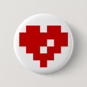 Bit-Liebe des Pixel-Herz-8 Button (Vorderseite)