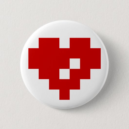 Bit-Liebe des Pixel-Herz-8 Button (Vorderseite)