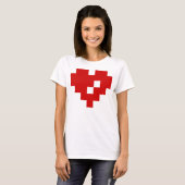 Bit-Liebe des Pixel-Herz-8 T-Shirt (Vorne ganz)