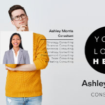 Bit Me QR-Logo-Foto Beruflich Schwarz-weiß