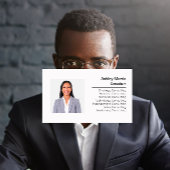 Bit Me QR-Logo-Foto Beruflich Schwarz-weiß Visitenkarte