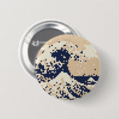 Bit-Pixel-Kunst des Pixel-Tsunami-8 Button (Vorne & Hinten)