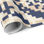 Bit-Pixel-Kunst des Pixel-Tsunami-8 Geschenkpapier (Rolleneckpunkt)